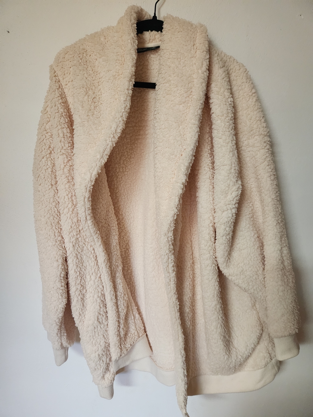 Simply Vera Vera Wang Cream Teddy Sherpa Cardigan Size 3X